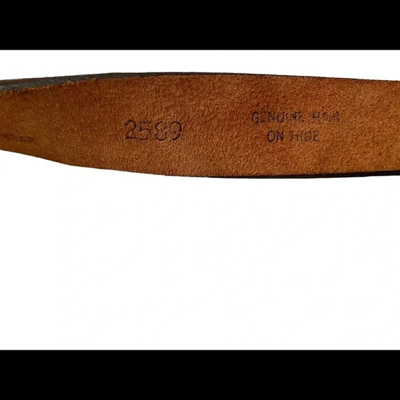 Genuine Leather and Animal Hair Hide Belt - Picture 7 of 10